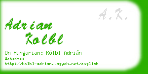 adrian kolbl business card